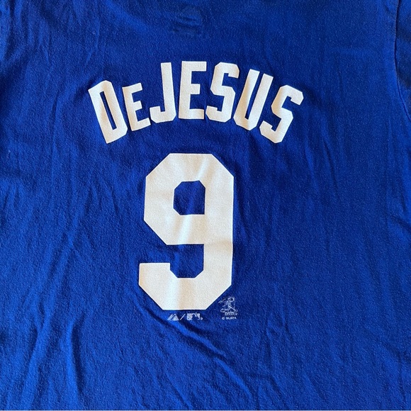 Majestic Kansas City Royals Baseball Large Blue DeJesus Shirt Top Tee - Picture 4 of 4